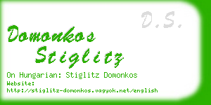domonkos stiglitz business card